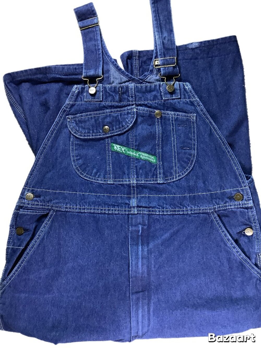 Vintage Key Imperial Aristocrat Overalls Men's Size 40x29 Denim Bib USA (254)